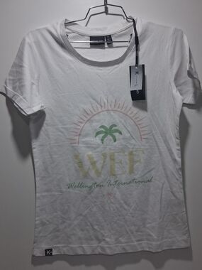 NWT Kingsland White WEF Graphic Tee - Wellington International XS